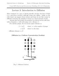 Introduction to Diffusion - Department of Materials Science and ...