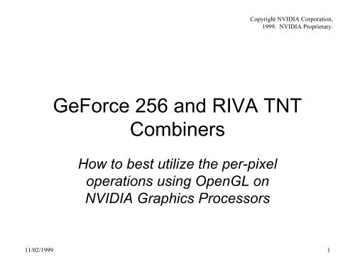 NV_register_combiners - NVIDIA Developer Zone
