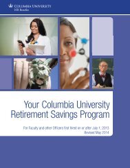 Your Columbia University Retirement Savings Program