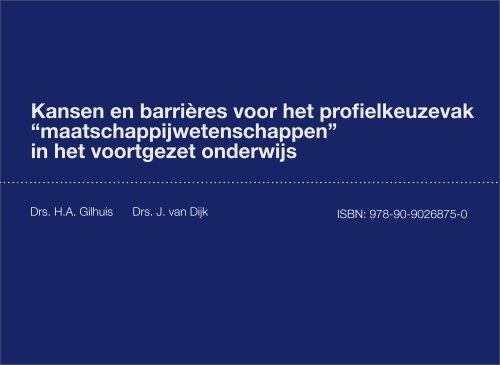 Kansen en barrieres voor maatschappijwetenschappen in ... - NVLM