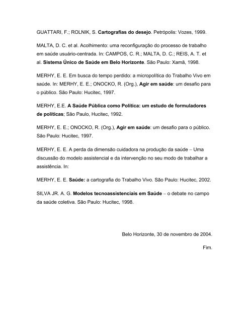 MODELO ASSISTENCIAL PARA A SAÃƒÂšDE INDÃƒÂGENA: DSEI-MG/ES