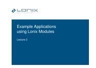 Example Applications using Lonix Modules