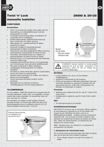 Twist 'n' Lock manuella toaletter 29090 & 29120