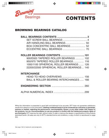 Browning bearings catalog - Hasmak
