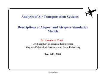 Explanation of Several Simulation Models - Air Transportation ...
