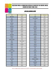 selection pour la formation initiale d'assistant de service ... - ETSUP