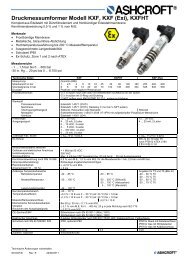 Datenblatt KXF - Ashcroft Instruments GmbH