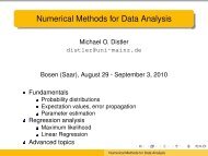 Numerical Methods for Data Analysis