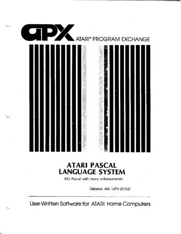 ATARI PASCAL LANGUAGE SYSTEM - Strotmann.de