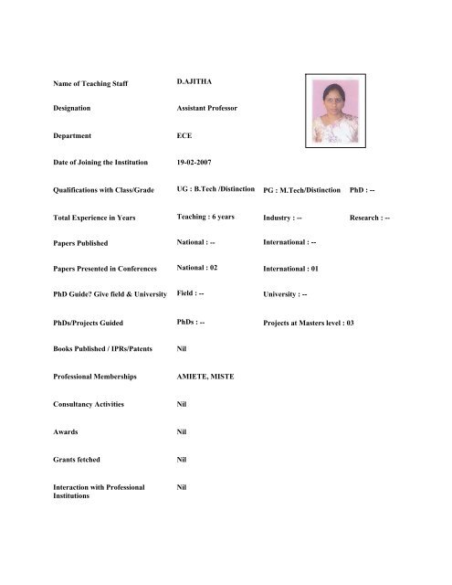 Mandatory Disclosure - Sreenivasa Institute Of Technology and ...
