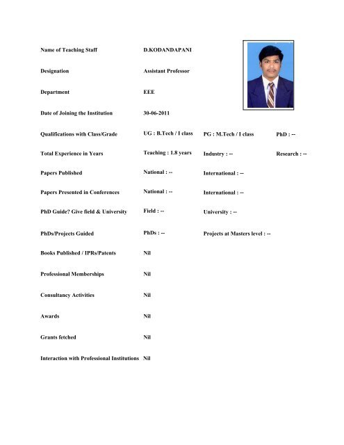 Mandatory Disclosure - Sreenivasa Institute Of Technology and ...