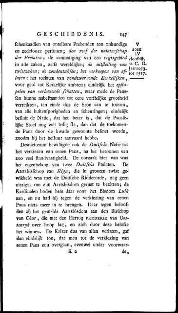 GESCHIEDENIS . 71 DEWÃK. genoodzaakt was, van al'e aanfpraak ...