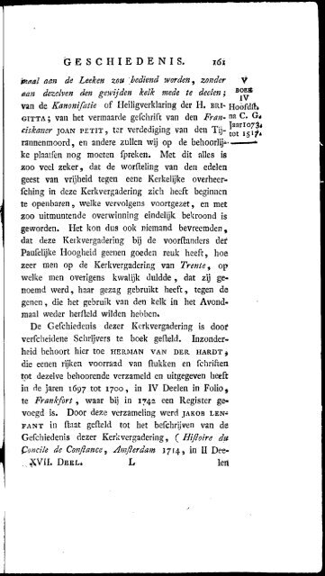 GESCHIEDENIS . 71 DEWÃK. genoodzaakt was, van al'e aanfpraak ...