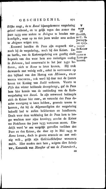 GESCHIEDENIS . 71 DEWÃK. genoodzaakt was, van al'e aanfpraak ...