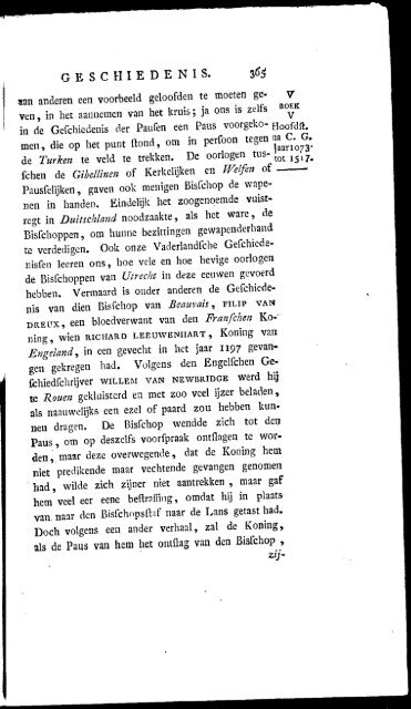 GESCHIEDENIS . 71 DEWÃK. genoodzaakt was, van al'e aanfpraak ...