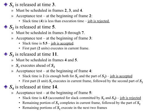 Clock-driven (or Static) Scheduling (Baker and Shaw and Chapter 5 ...