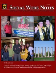 Social Work Notes - School of Social Work - University of Missouri