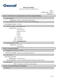 Product Safety Data Sheet - North West Sealants