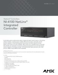Data Sheet - NI-4100 NetLinx Integrated Controller - CompView.com