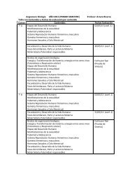 Biología Contenidos pruebas y Fechas Evaluación, Prof. Arturo ...