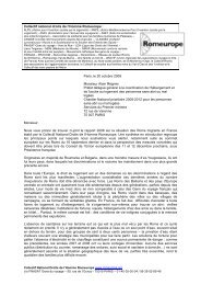 Lettre d'accompagnement - Romeurope