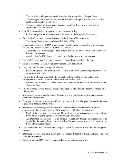 chapter 19 the organization and control of eukaryotic genomes