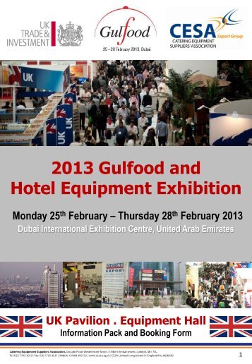 2013 Gulfood and Hotel Equipment Exhibition - CESA