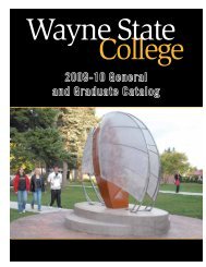 Full Catalog - Wayne State College