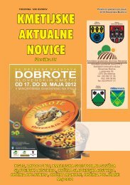 KMETIJSKE AKTUALNE NOVICE - KGZ Ptuj