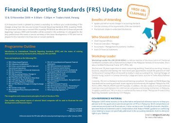 Financial Reporting Standards (FRS) Update - CCH Malaysia