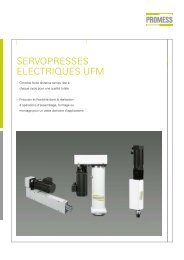 servopresses electriques ufm - Promess Gesellschaft fÃ¼r Montage