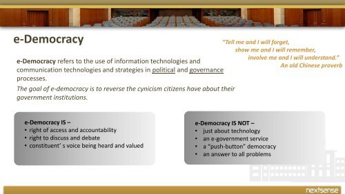 ICT - A driver for improving Democracy - E-government.ge