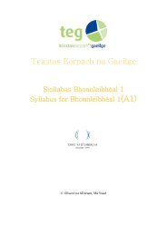 Teastas Eorpach na Gaeilge (A1) - teg