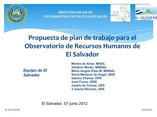 El Salvador - Observatorio de Recursos Humanos en Salud