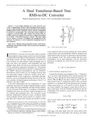 A Dual Translinear-Based True RMS-to-DC Converter ... - IEEE Xplore