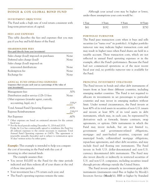 Dodge & Cox Funds Statutoary Prospectus dated May 1, 2013