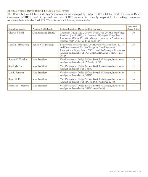 Dodge & Cox Funds Statutoary Prospectus dated May 1, 2013