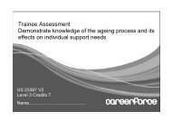 Trainee Assessment Demonstrate knowledge of the ... - Careerforce