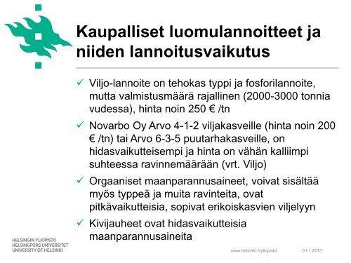 LANNOITUS LUOMUOHRAN VILJELYSSÃ