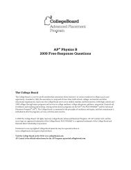 APÂ® Physics B 2009 Free-Response Questions - AP Central ...