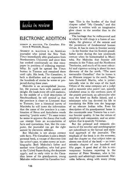 \s mYevtew ELECTRONIC ADDITION - University of British Columbia