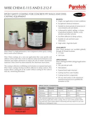 Wise Chem E-115 and E-212-F - English (A4) - Pyrotek