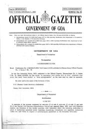 GOVERNMENT OF GOA - Government Printing Press