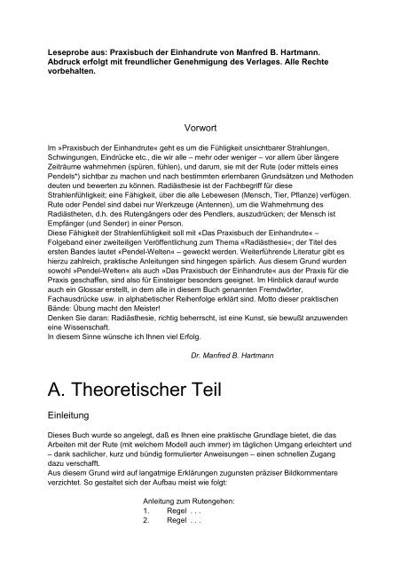 A. Theoretischer Teil - PranaHaus