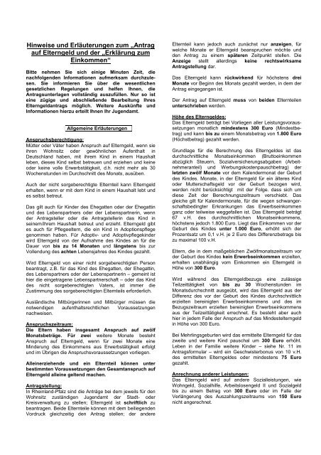 Erlaeuterungen Elterngeld Pdf
