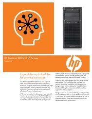 HP ProLiant ML150 G6 Server- Datasheet - Bulcom2000.com