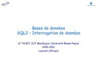 SQL2 - interrogation de donnÃ©es - ISIMA