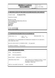 PRODUCT SAFETY DATA SHEET - Pitchcare