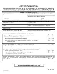 Employer Verification Form - Texas Health Insurance Risk Pool