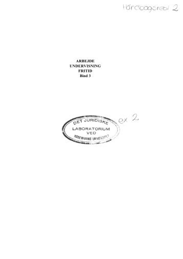 Betænkning 1058 - Arbejde, Undervisning, Fritid, bind 3 - 1986 - Krim